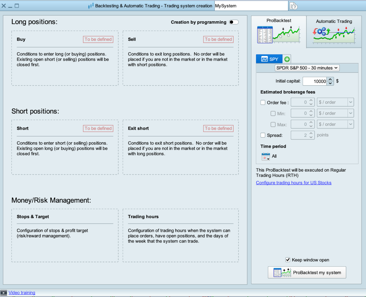 ProBacktest de ProRealTime