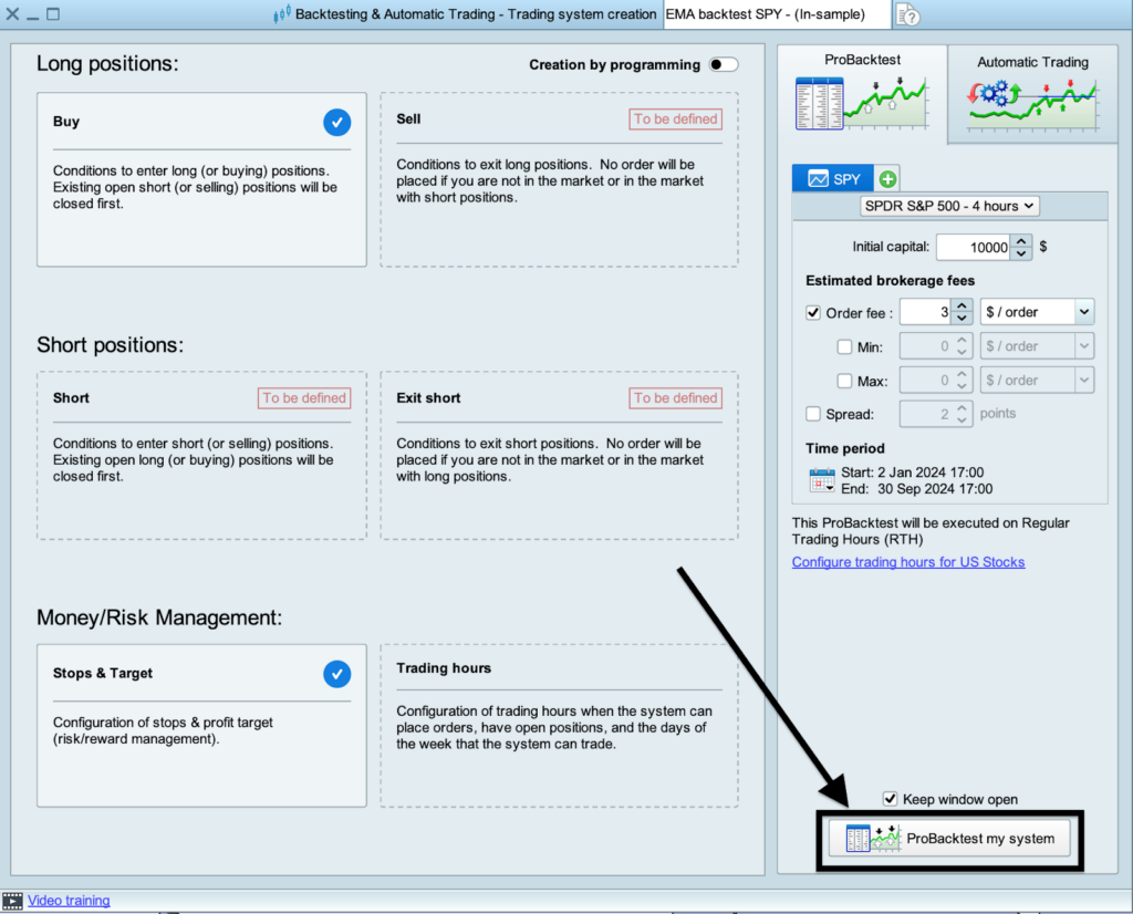 ProBacktest de ProRealTime