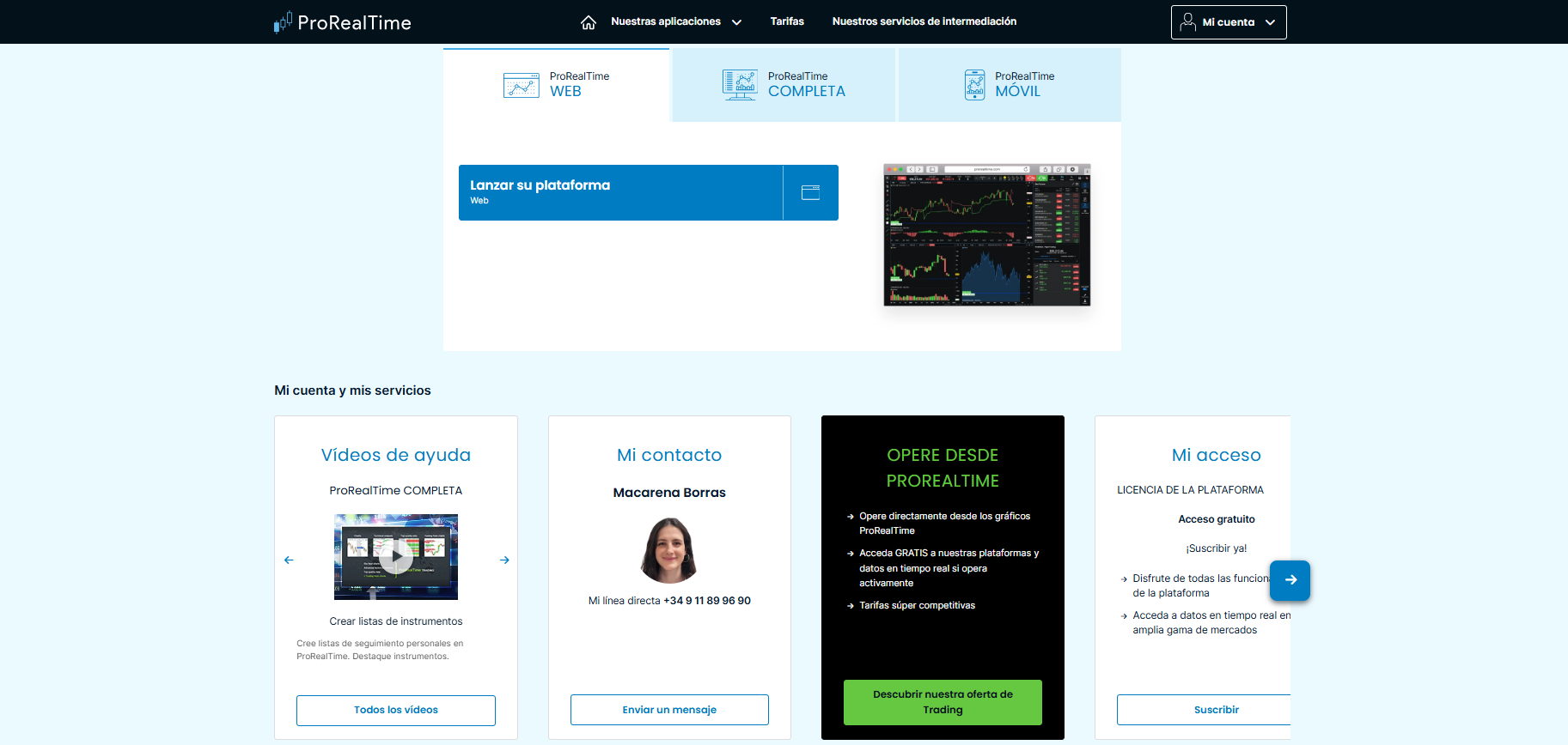 Plataformas ProRealTime