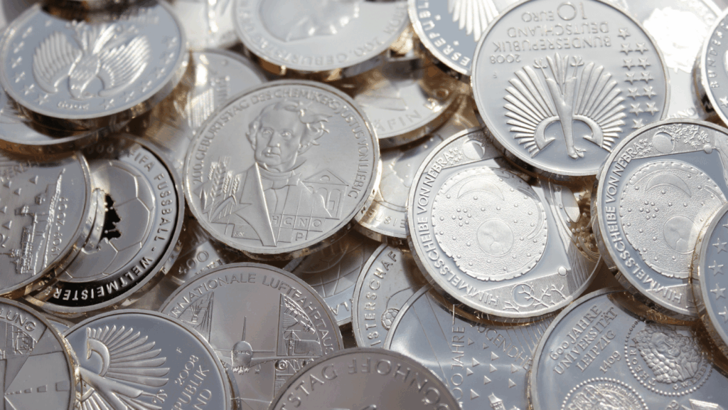 Metales preciosos — monedas de plata
